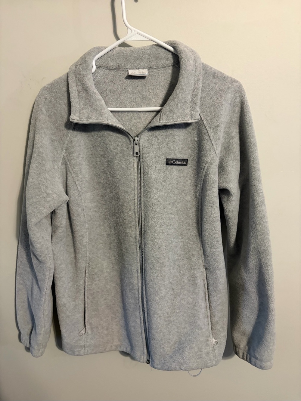 Columbia Youth Light Gray Full-Zip Fleece Jacket